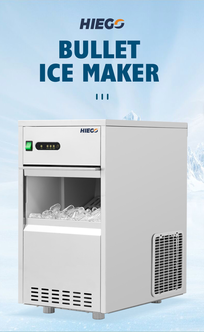 زیر شمارنده 120 کیلوگرم / 24 ساعت یخ ماشین ناگت تجاری ماشین مکعب یخ گلوله 0