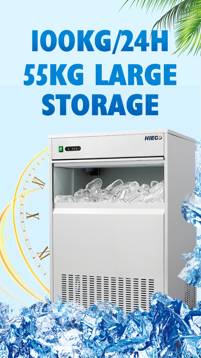 دستگاه یخ ساز ناگت تجاری کانترتاپ 100 کیلوگرمی/24 ساعته دستگاه مکعب یخ گلوله ای 6