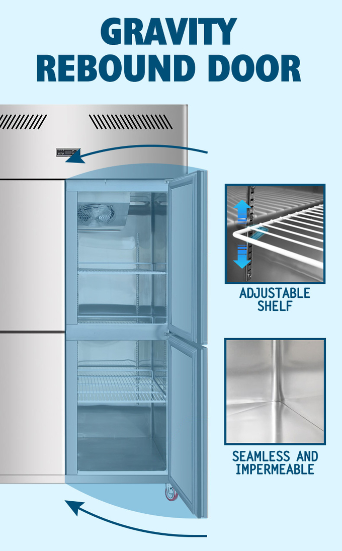 یخچال تجاری 500 لیتری برای تجهیزات آشپزخانه رستوران هتل 6