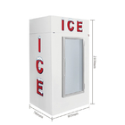 فروشنده یخ بسته بندی شده 1841L R404a با درب شیشه ای گرمکن