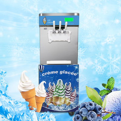 دستگاه بستنی ساز نرم 25-28L/H دستگاه 3 طعم ساز