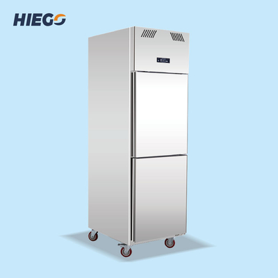 تجهیزات تبرید تجاری 210W 500L دو درب فریزر عمودی