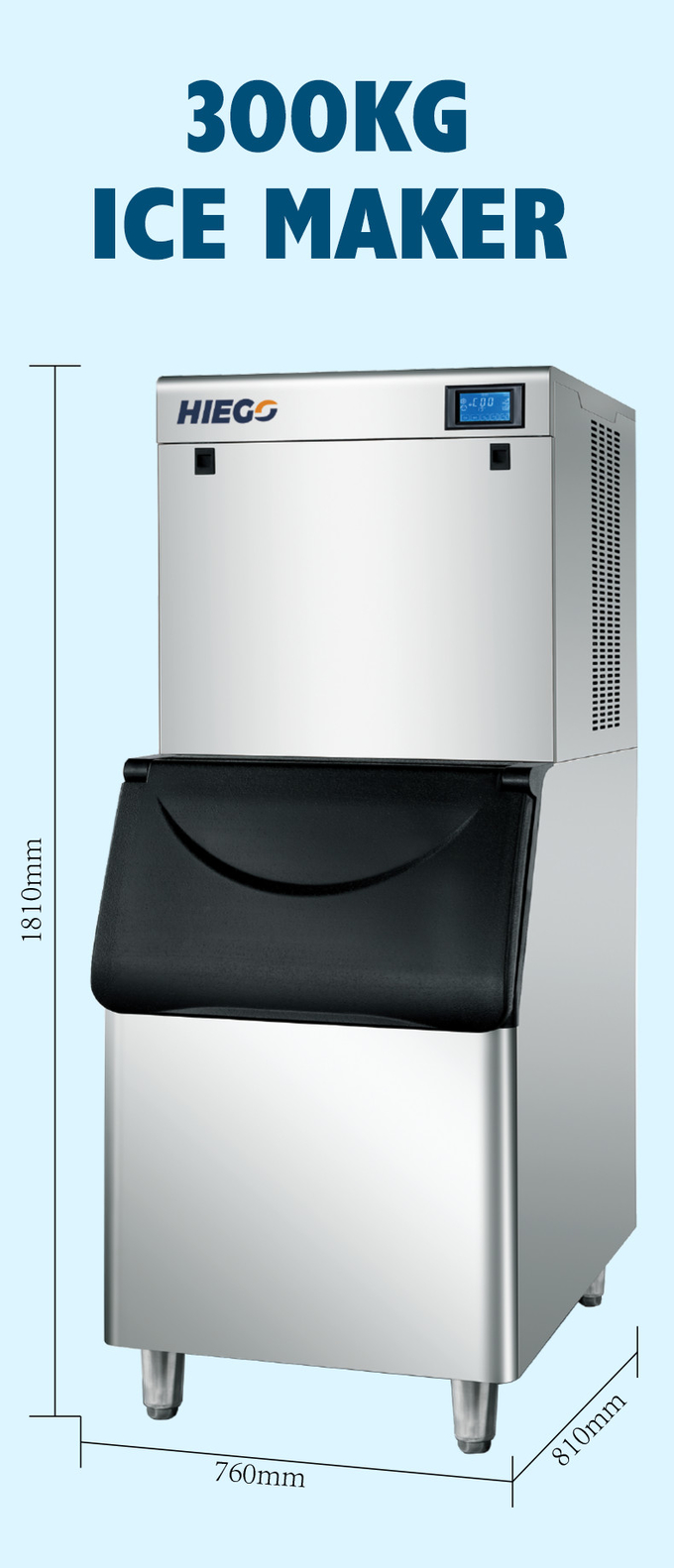 دستگاه یخ ساز اتوماتیک حرفه ای CE دستگاه مکعب یخ بزرگ 300 کیلوگرمی 9