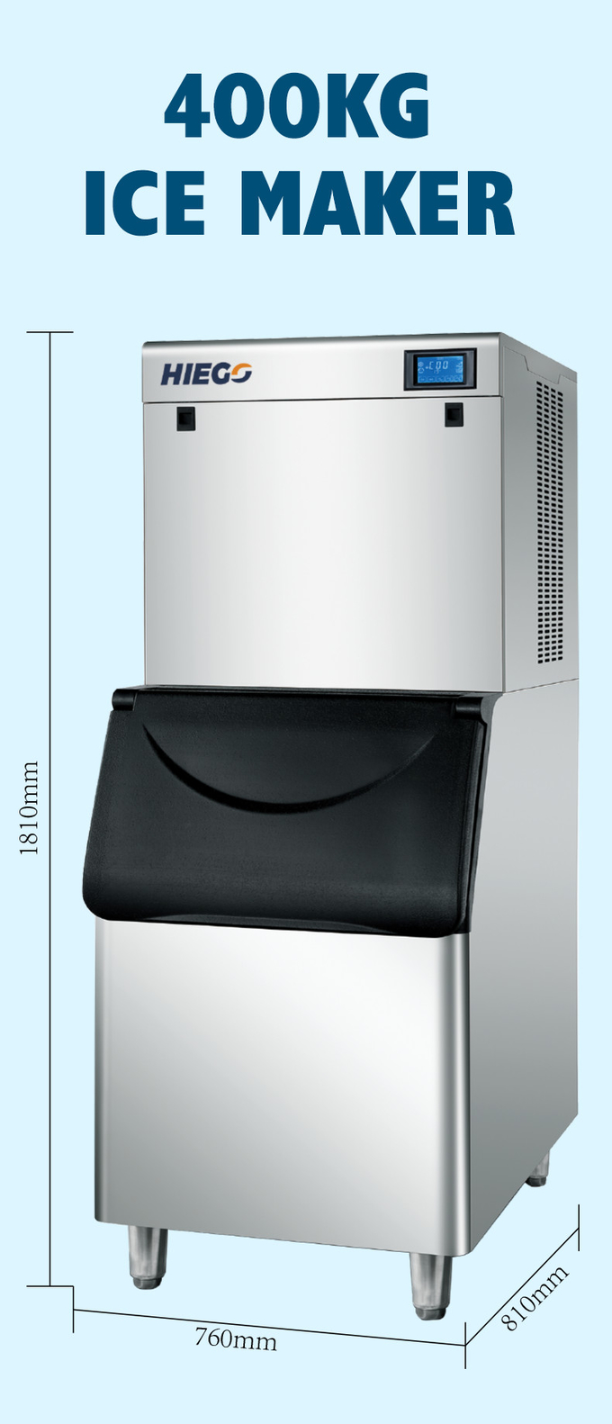 دستگاه یخ ساز تجاری مکعب ساز دستگاه یخ ساز صنعتی با ظرفیت 400 کیلوگرم 6