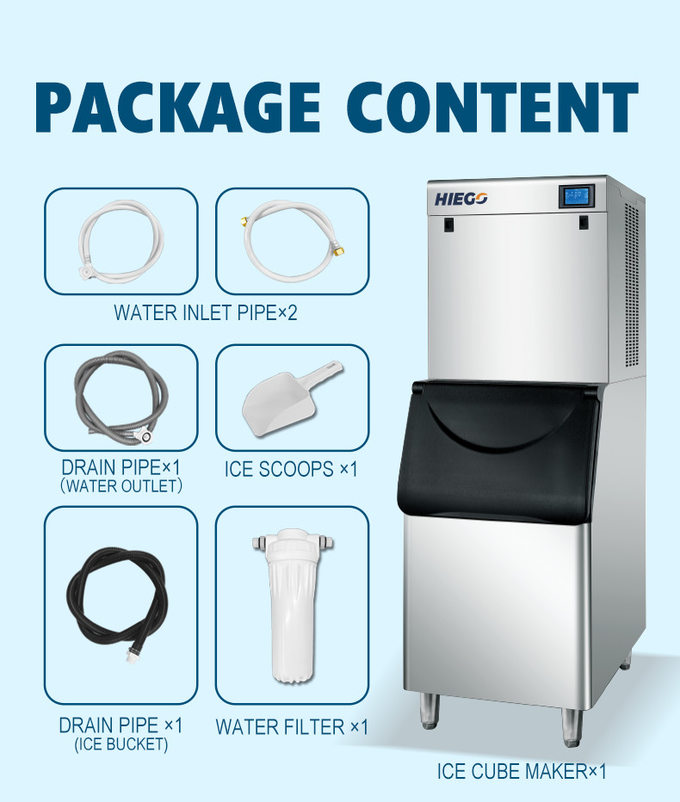 200 کیلوگرم / 24 ساعت یخ ساز تجاری دستگاه یخ ساز دستگاه یخ ساز خودکار برای استفاده در هتل 9