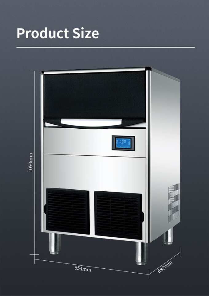 دستگاه یخ ساز تجاری ال سی دی 24 ساعت ظرفیت 100 کیلوگرم برای رستوران کافه بار برای فروش 7