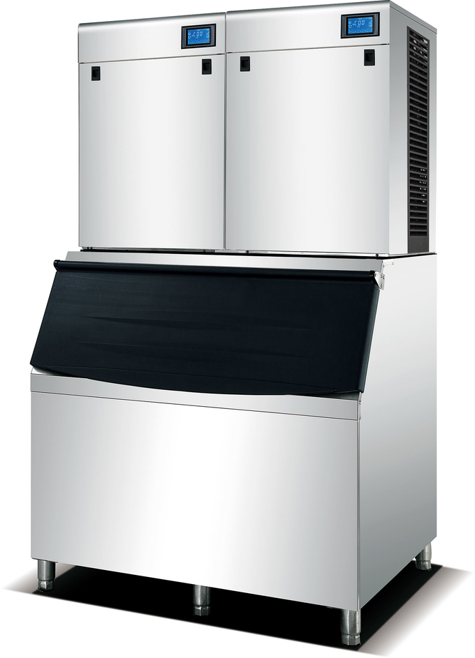 دستگاه یخ مکعبی تجاری SUS304 1000 کیلوگرمی با پنل LCD 0