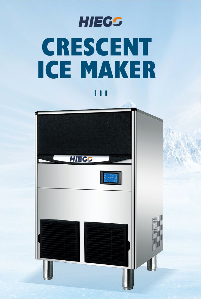 یخساز صنعتی هلالی 80 کیلوگرمی یخساز 24 ساعته هوا خنک کننده قابل حمل 80 کیلوگرمی 1