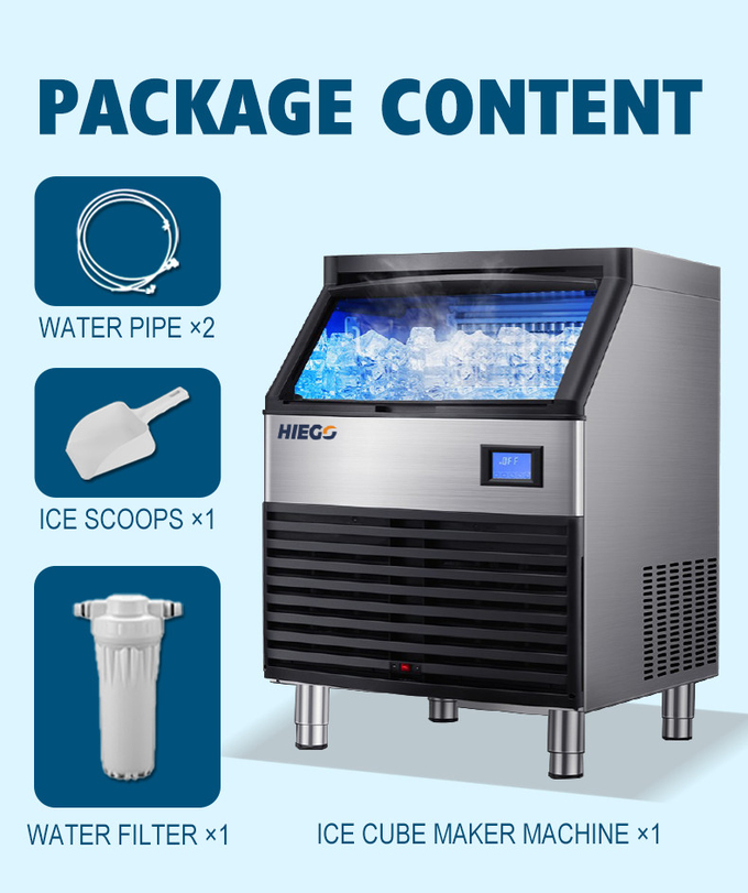 دستگاه یخ ساز مکعبی تجاری 90 کیلوگرمی استیل ضد زنگ 5