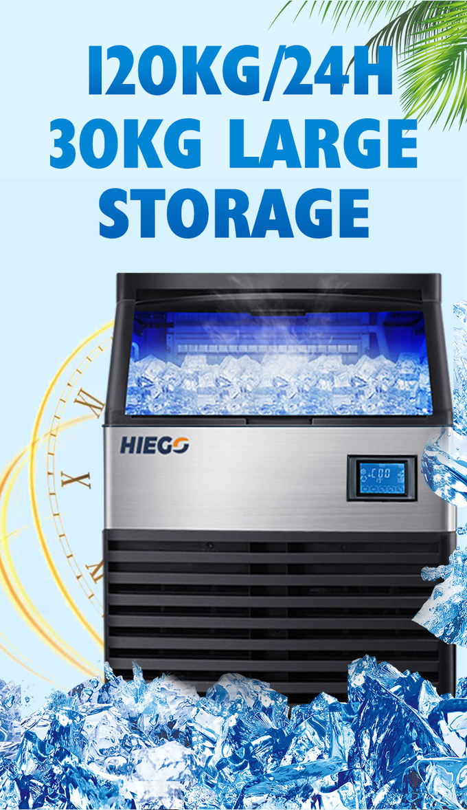 دستگاه یخ ساز 80.90 کیلوگرمی با بازده بالا و درجه غذا یخ ساز تمام اتوماتیک 120 کیلوگرم 100 کیلوگرم 6