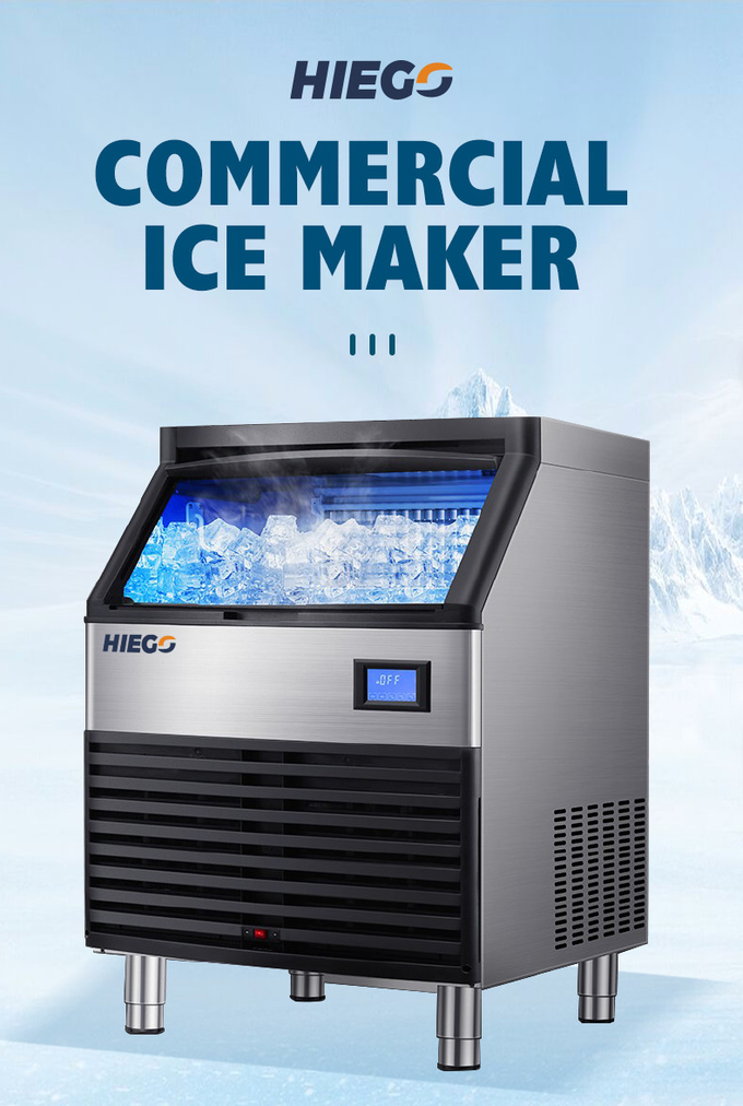 بلوک دستگاه یخ ساز اتوماتیک فولاد ضد زنگ ABS برای فروشگاه مواد غذایی نوشیدنی 0
