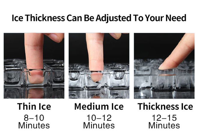 تایمر فعال نقره ای خودکار یخ ساز اندازه متوسط ​​1000 کیلوگرم در روز 0