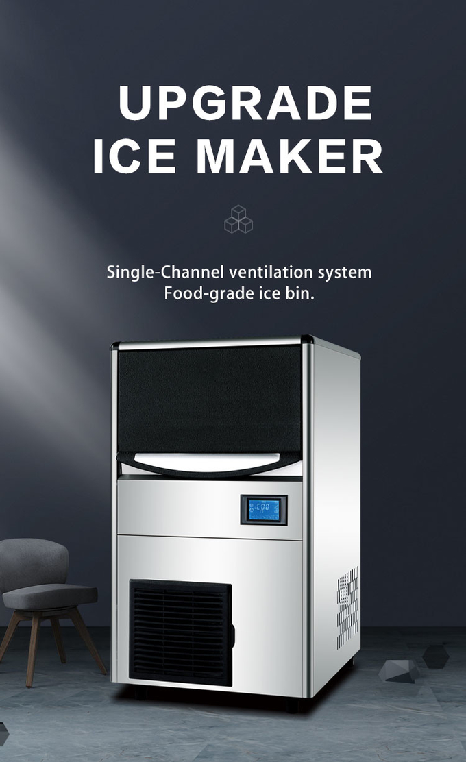دستگاه یخ ساز مکعبی 60 کیلوگرمی/24 ساعته یخ ساز تمام اتوماتیک 1