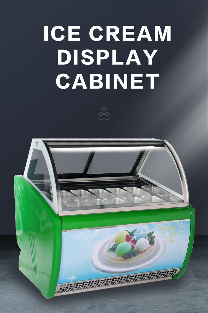 کابینت نمایش بستنی عمودی , کابینت غوطه ور بستنی روی میز منحنی سخت 0