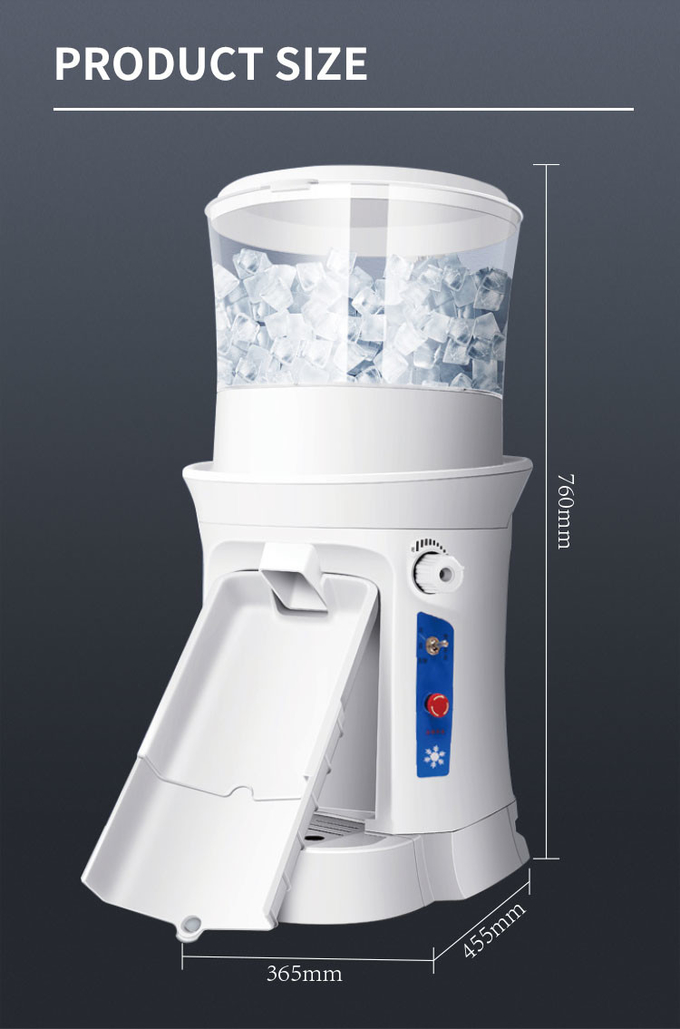 دستگاه مخروط برفی ریش تراش تجاری رومیزی قابل تنظیم دستگاه یخ شکن برقی 320rpm 0