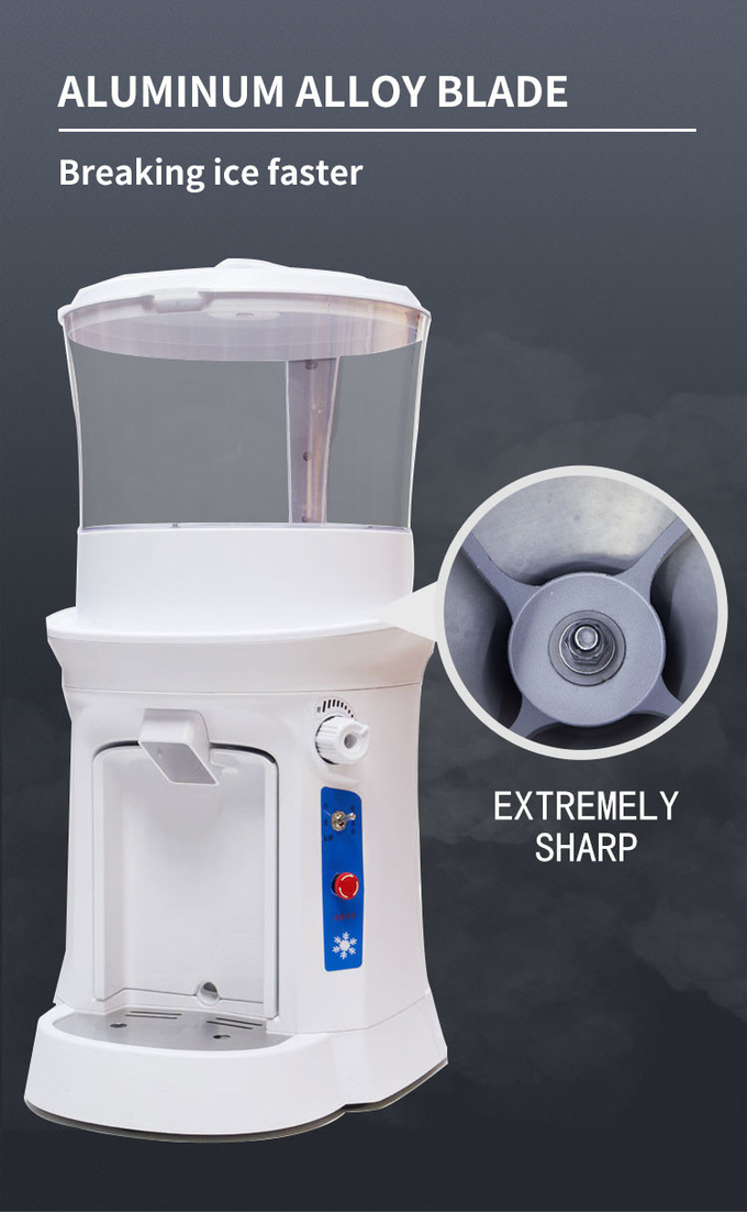 دستگاه مخروط برفی ریش تراش تجاری رومیزی قابل تنظیم دستگاه یخ شکن برقی 320rpm 5