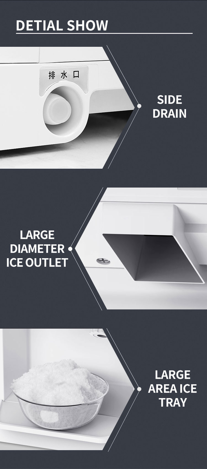 دستگاه یخ اصلاح 6 لیتری مخروط برف ساز سفید 320 دور در دقیقه یخ ساز برقی تراشیده 4
