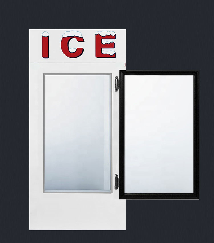 Defrost Auto Cold Wall Outdoor Ice Merchandiser شیشه ای کابینت بستنی استیل ضد زنگ 4