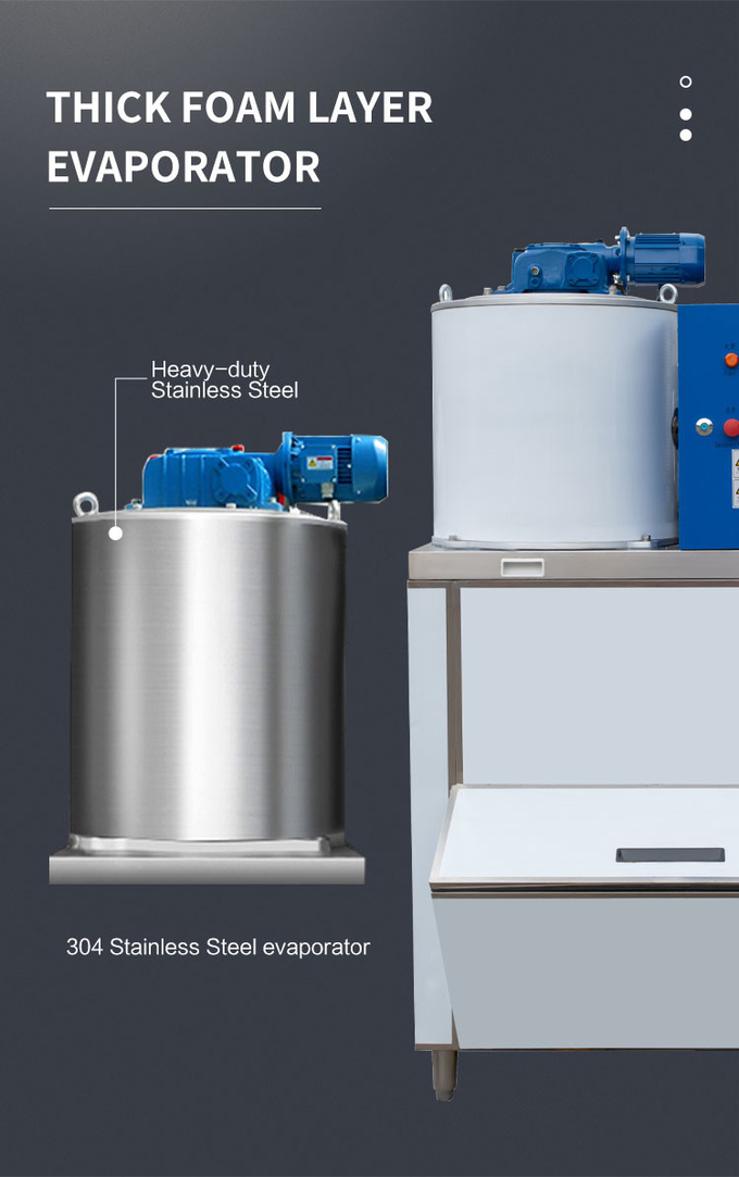 میز یخ ساز 500 کیلوگرمی هوا خنک کننده برای ژنراتور تجاری R404a 3