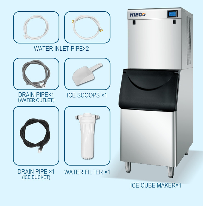 200 کیلوگرم یخ ساز هلالی بار نوشیدنی قهوه یخ ساز هوا خنک کننده 11