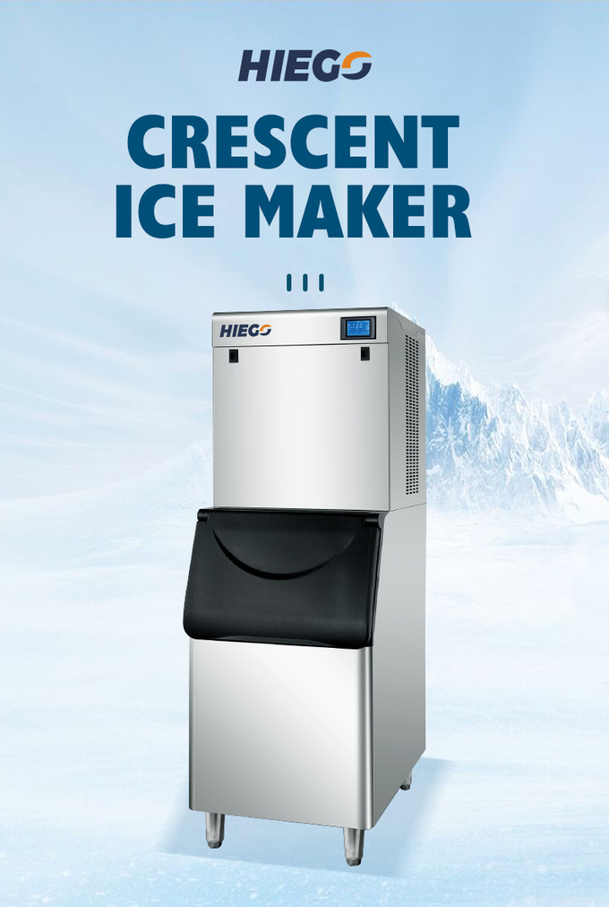 دستگاه یخ ساز تجاری هلال 200 کیلوگرمی / 24 ساعته دستگاه یخ ساز خودکار هلالی 2