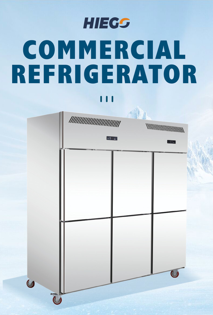 کابینت یخچال تجاری 1000 لیتری عمودی SS GN2/1 فن خنک کننده 0