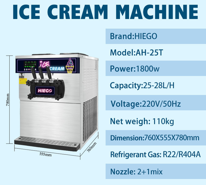 دستگاه بستنی ساز تجاری ژلاتو موبایل 36l هتلی 5